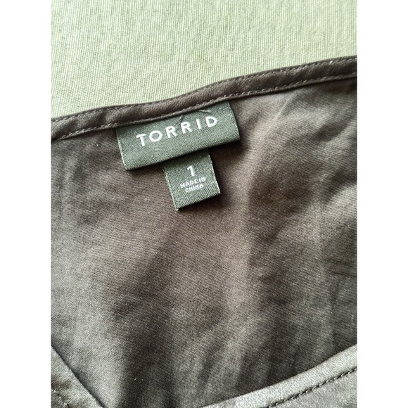 Torrid Black Chiffon Polyester Swing Cami Tank Top Black Plus Sz 1‎ Beach Basic - Picture 8 of 8